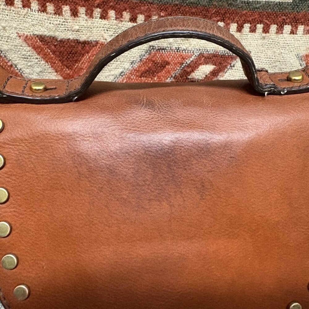 FOSSIL Vintage Classic Crossbody Brandy Leather Brown SHB2355213 Studs - Picture 11 of 11